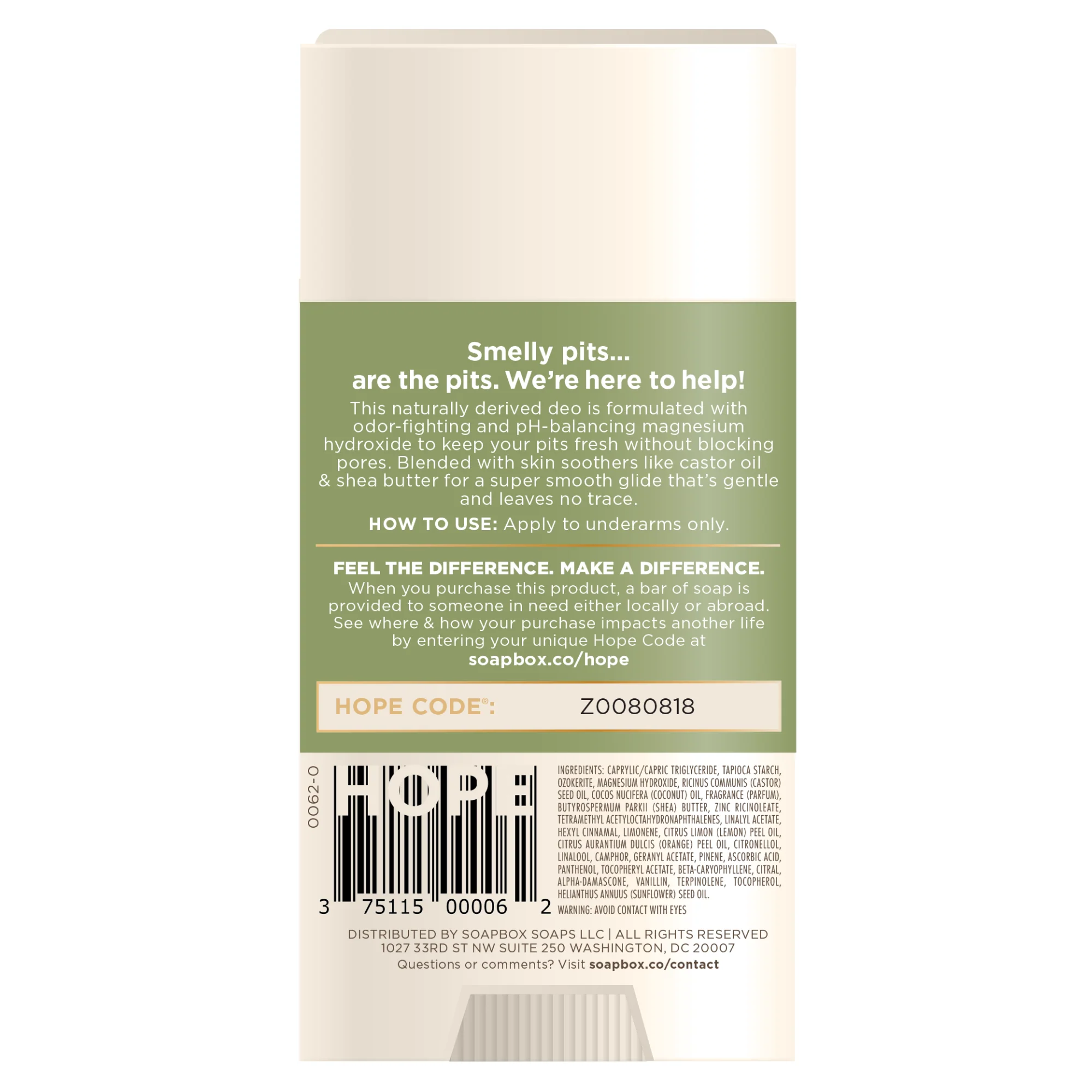 Bergamot + Citrus Aluminum Free Deodorant - Image 6