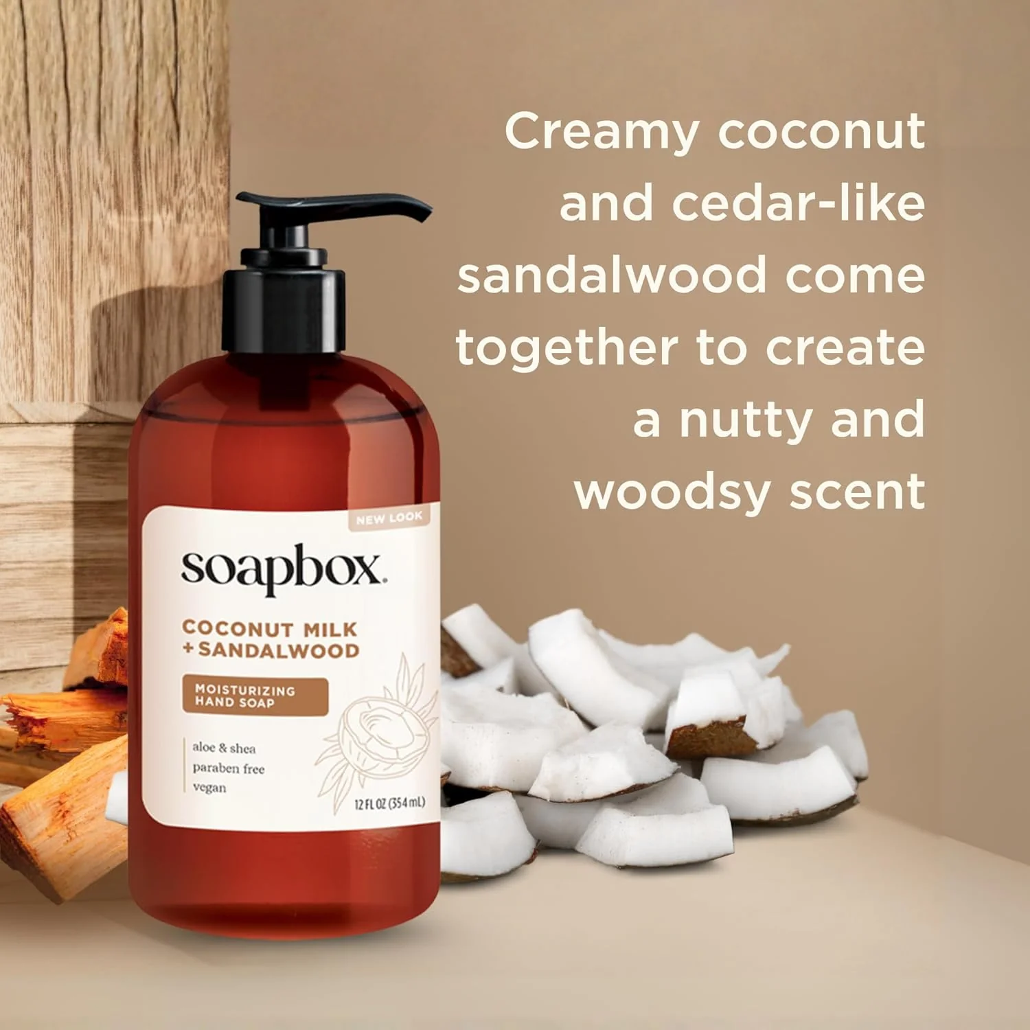 Coconut Milk & Sandalwood Deep Moisture Liquid Hand Soap Refill - Image 3