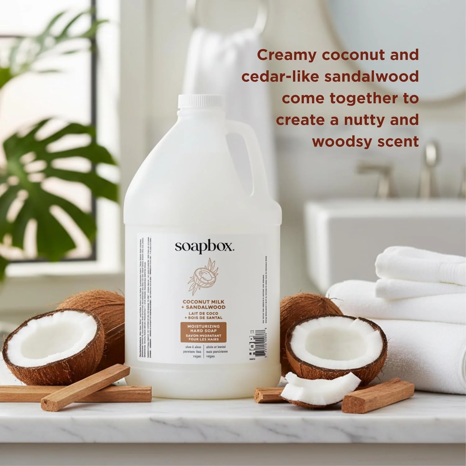 Coconut Milk + Sandalwood Moisturizing Liquid Hand Soap Gallon Refill - Image 6