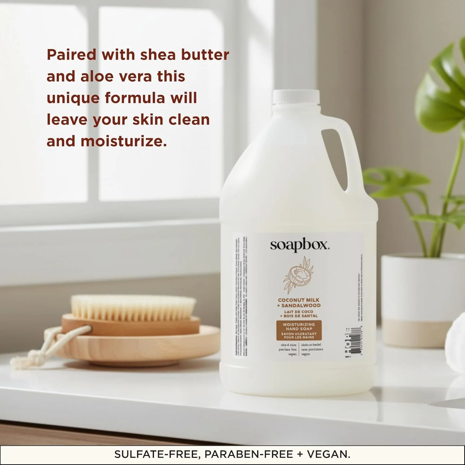 Coconut Milk + Sandalwood Moisturizing Liquid Hand Soap Gallon Refill - Image 7