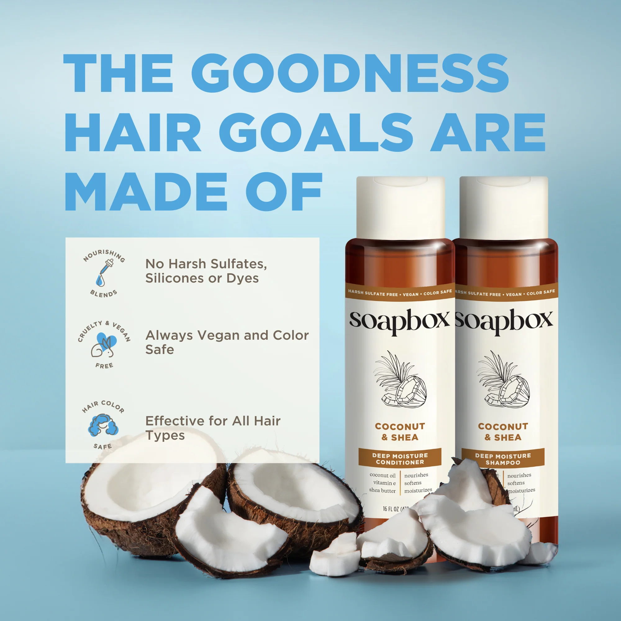 Coconut & Shea Deep Moisture Shampoo + Conditioner Set - Image 4
