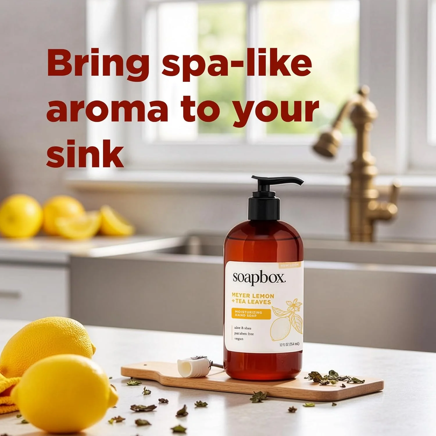 Meyer Lemon + Tea Leaves Moisturizing Hand Soap 3-Pack - Image 3
