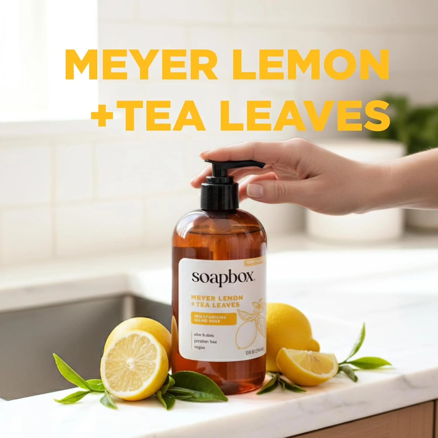 Meyer Lemon + Tea Leaves Moisturizing Hand Soap 3-Pack - Image 5