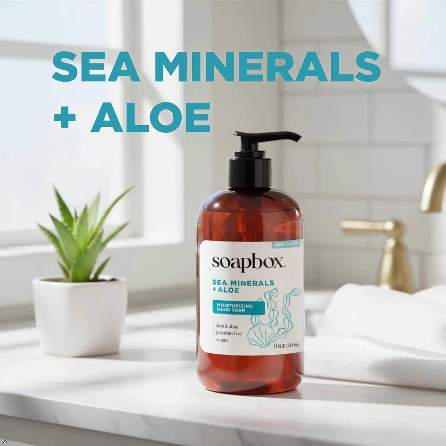 Sea Minerals + Aloe Moisturizing Liquid Hand Soap 3-Pack - Image 5