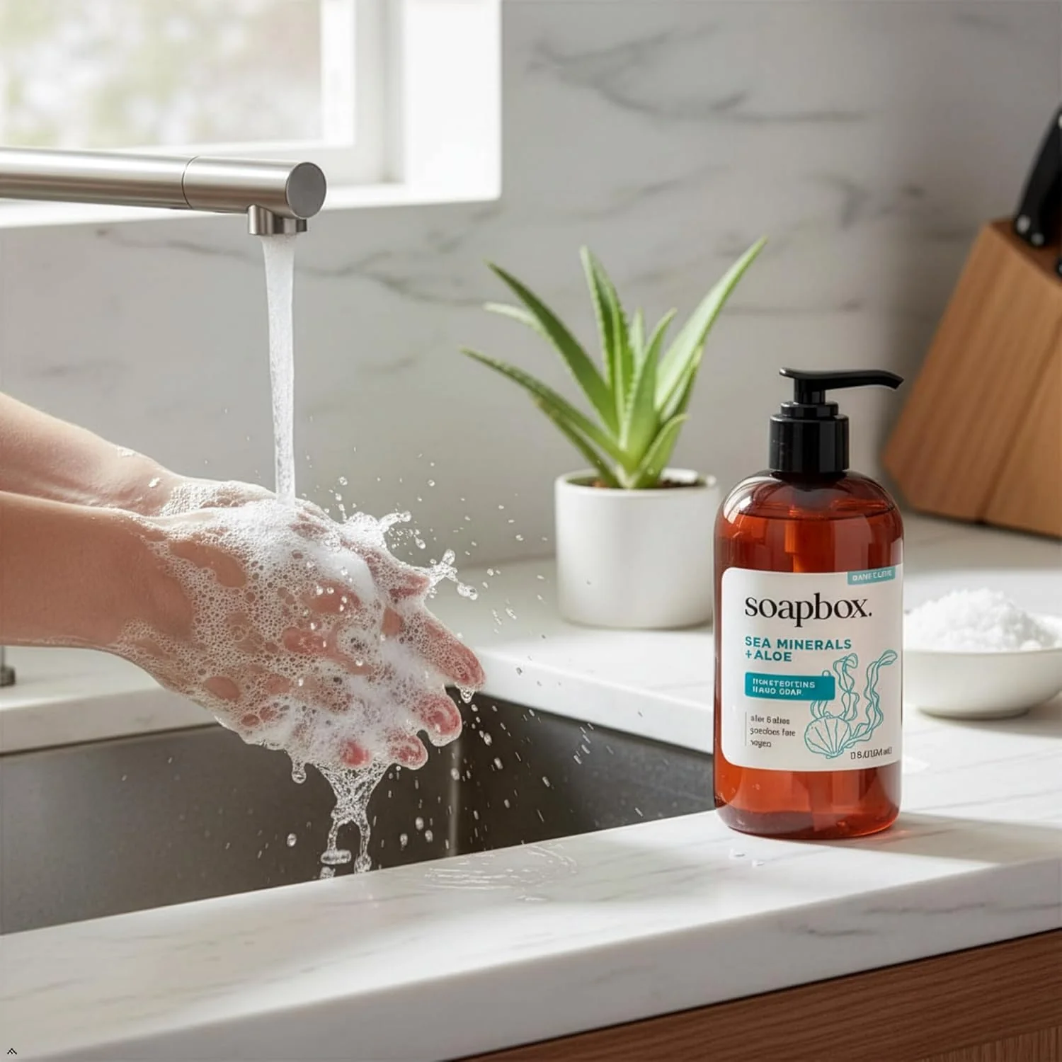 Sea Minerals + Aloe Moisturizing Liquid Hand Soap 3-Pack - Image 6