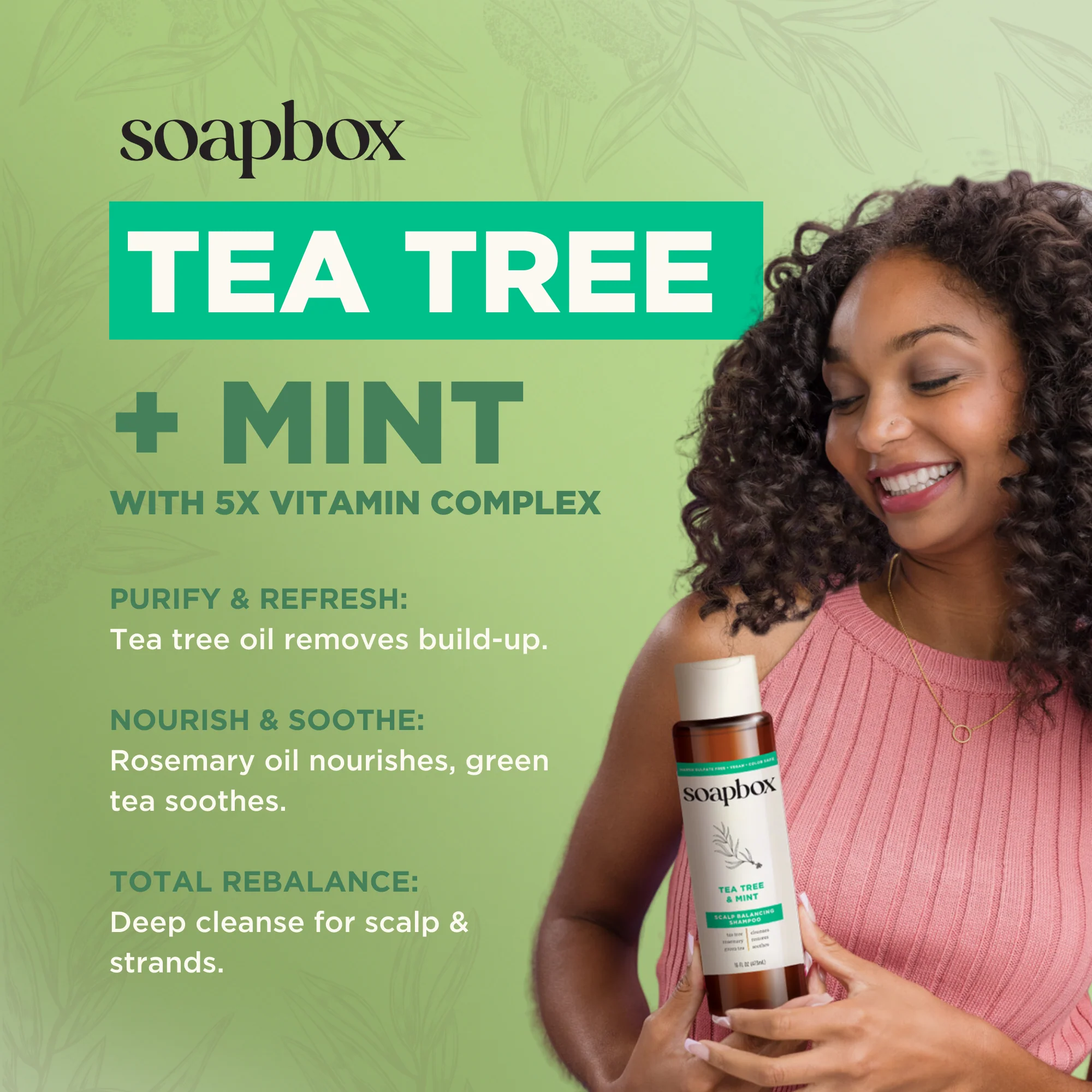 Tea Tree & Mint Scalp Balancing Shampoo - Image 5